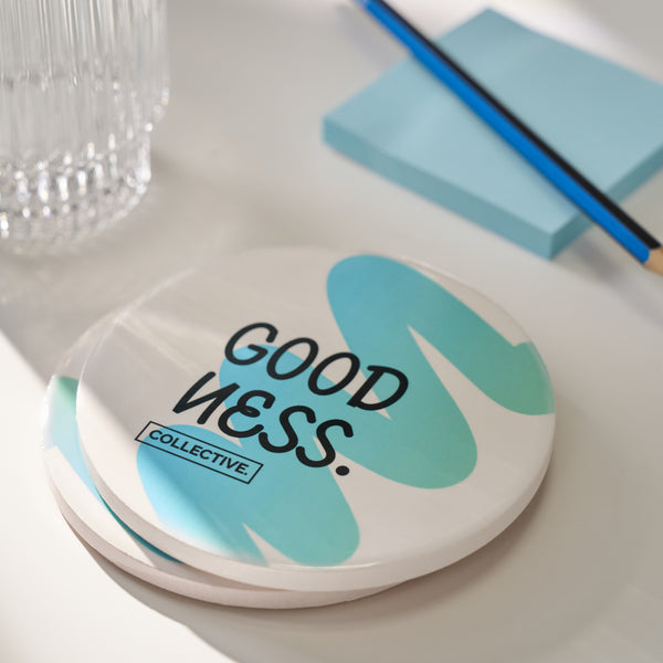 Personalised Round Ceramic Coaster with Cork